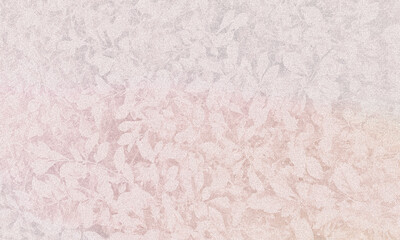 Fototapeta premium Nature background of plant leaves outlines with grainy texture, elegant pale banner.
