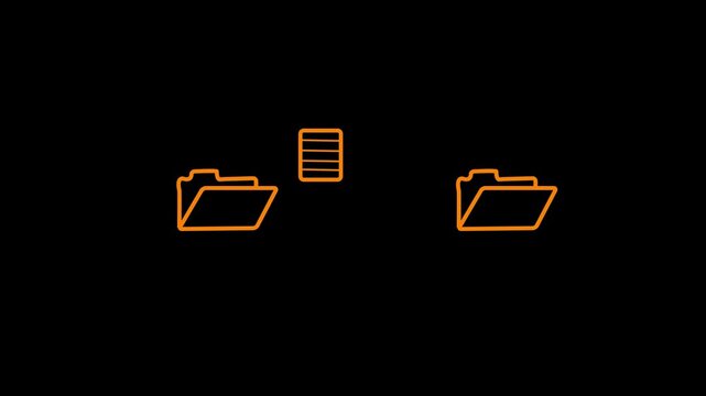 Modern interface showing document and video file sharing between computer folders