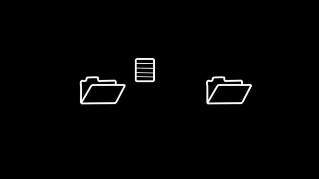 Modern interface showing document and video file sharing between computer folders