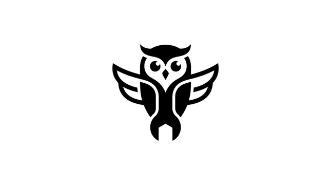 Owl Bird Icon Logo Design.