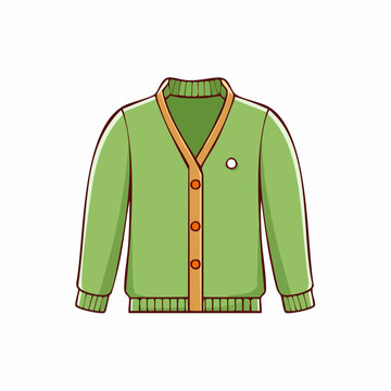 RASSVET TT DRAWING CARDIGAN GREEN Cardigan technical drawing fashion flat sketch vector illustration template  for ladies 27567558 Vector Art at Vecteezy
