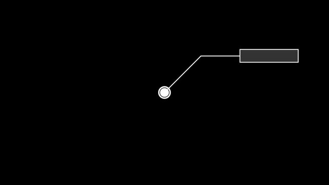 Technological HUD callous icon animation on black background, futuristic digital interface template for movie graphics and high-tech information display.