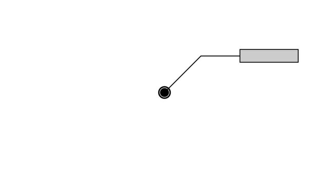 Technological HUD callous icon animation on white background, futuristic digital interface template for movie graphics and high-tech information display.