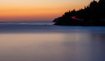 sunset over the sea © IonelRazvan