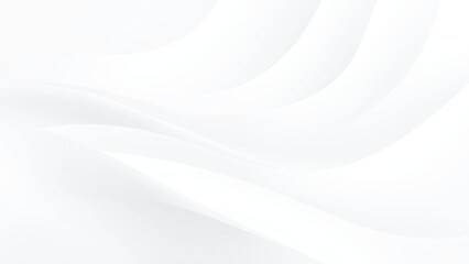 Naklejka premium Minimalist abstract white background with smooth curved lines and soft gradients design element