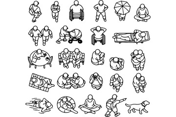 Obraz premium Landscape Planning People Vector Illustration Pack