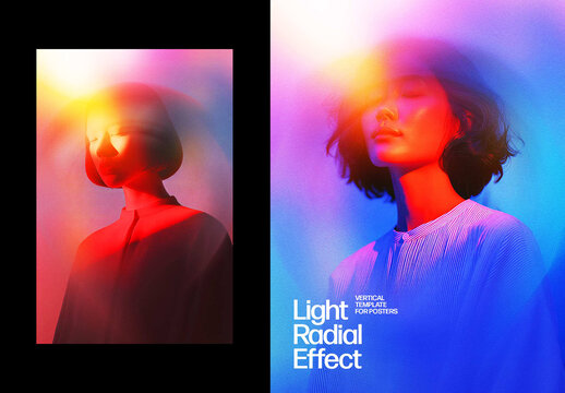 Radial Blur Photo Effect &ndash; Light Leak for Poster & Social Media (PSD)