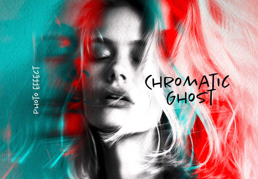 Chromatic Ghost Blur Photo Effect &ndash; Glitching for Album Cover & Social Media (PSD)