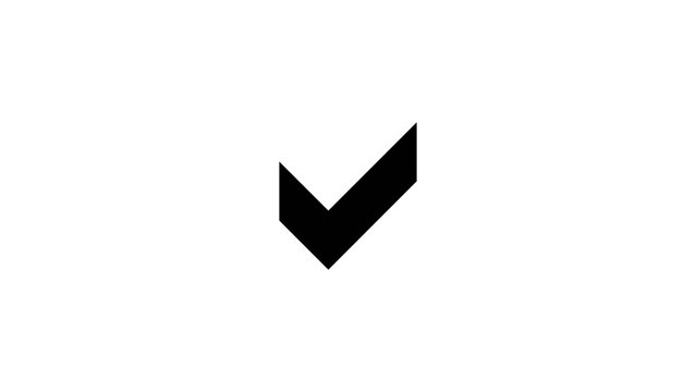 Black Check Mark Pattern on White Background - Collection of Tick Symbols for Success and Approval