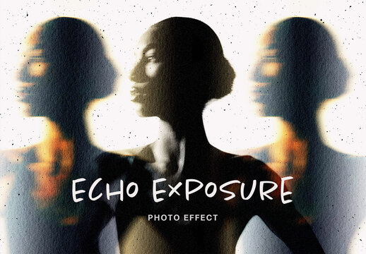 Echo Exposure Photo Effect &ndash; Distortion for Album Cover & Social Media (PSD)