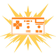 Dynamic retro game controller design © Vexels