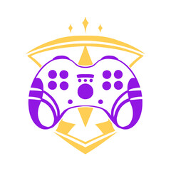 Vibrant gaming controller illustration with geometric accents t-shirt design © Vexels