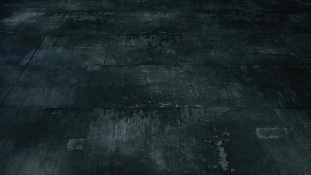 Dark aged concrete surface shown in grunge style on dim background, concept of decay and urban mood