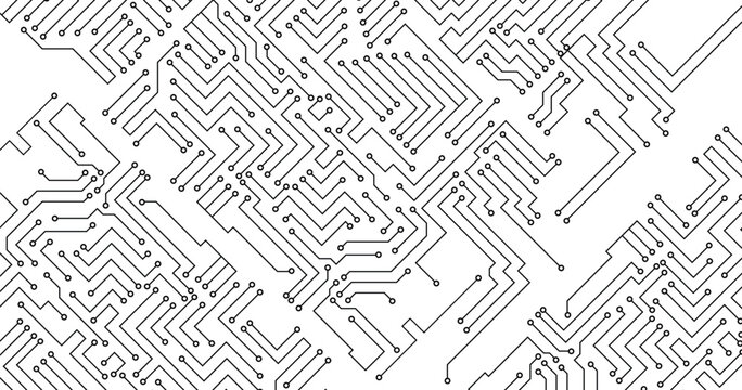 Technological background. Electronic board. Vector illustration.