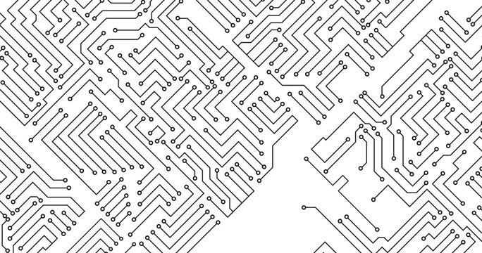 Technological background. Electronic board. Vector illustration.