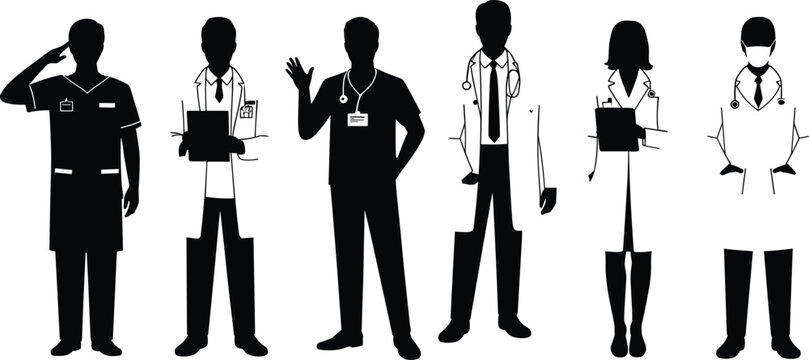 Six diverse professionals in formal attire holding briefcases and interacting in a flat six people d