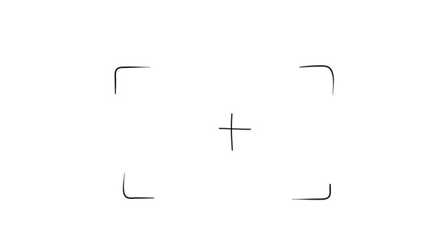 Focus of attention, concentration of attention. Contour drawing, silhouett animation. Continuous line. Isolated on white. Video 4k object illustration self-drawing. Object construction. Minimalist con