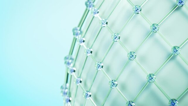 Seamless loop of glass network with geometric structure