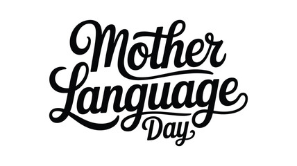 Handwritten calligraphy mother language day celebration © bddesigner15