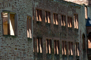 Fototapeta premium Historic Sandstone Building Facade with Windows in Germany