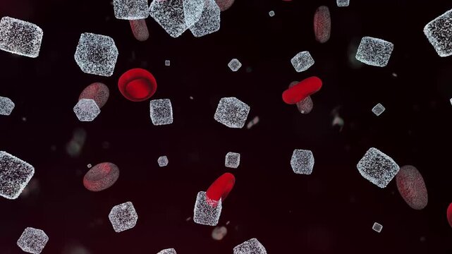 High blood sugar hyperglycemia medical animation