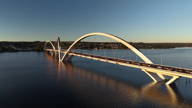 Juscelino Kubitschek Bridge, inaugurated in 2002 over Lake Parano&aacute; - Bras&iacute;lia, Distrito Federal, Brazil
