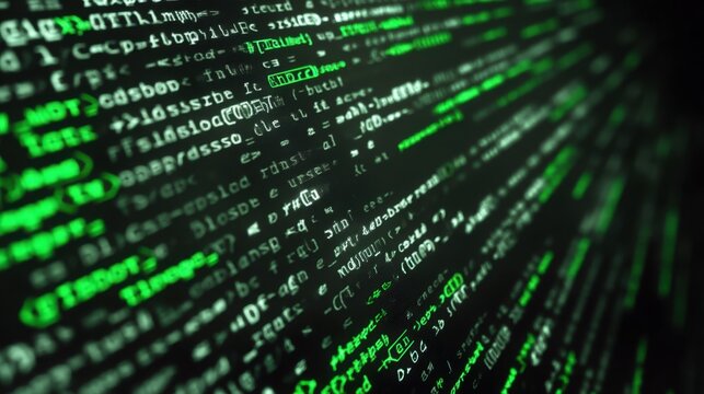 Looping animation of programming code streaming down a black terminal screen, capturing a tech-focused Silicon Valley atmosphere.