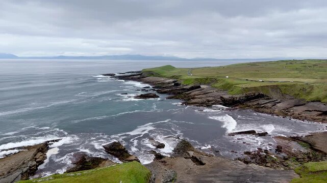 Aerial view of Mullaghmore Head - Signature point of the Wild Atlantic Way, County Sligo, Ireland.