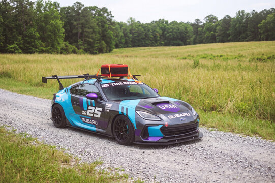 Subaru BRZ race car in Savannah, Georgia, May 9, 2026