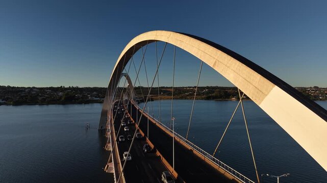 Juscelino Kubitschek Bridge, inaugurated in 2002 over Lake Parano&aacute; - Bras&iacute;lia, Distrito Federal, Brazil