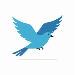 Obraz premium Blue Bird Flying Icon