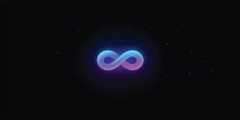 A glowing fractal heart radiates energy within the dark blue galaxy of a starlit night sky, creating a vibrant universe design where stars and planets glow like a cosmic eye in the black abyss ©  EYASH