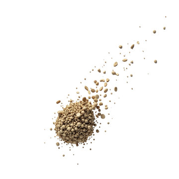 A box of cereal falls off a white surface, creating a mess