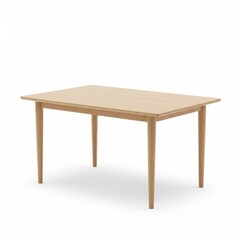 Fototapeta premium Minimalist rectangular wooden dining table with tapered legs