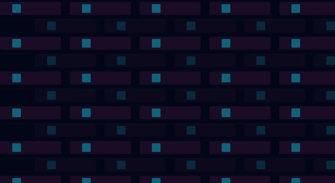 Abstract digital grid motion animation background, with glowing blue, square patterns