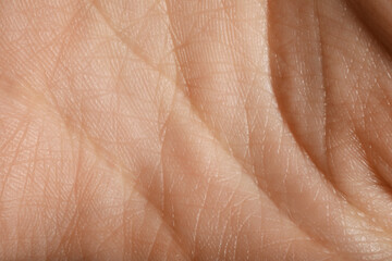 Fototapeta premium Texture of normal skin as background, closeup