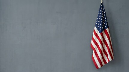 Obraz premium American flag on Grey dark background