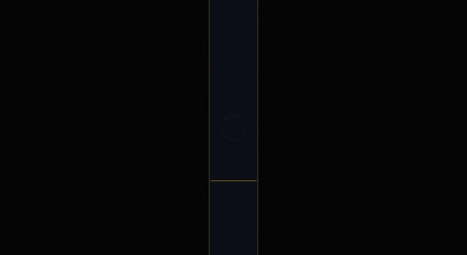 Abstract loading animation with minimalist gold line and glowing circle animation