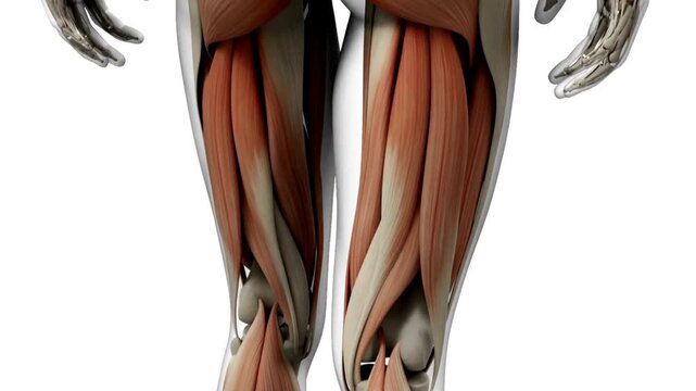 3D Anatomical Animation of Human Leg and Foot Muscle Structure