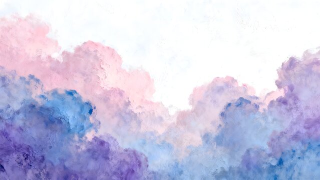 Colorful abstract cloud painting