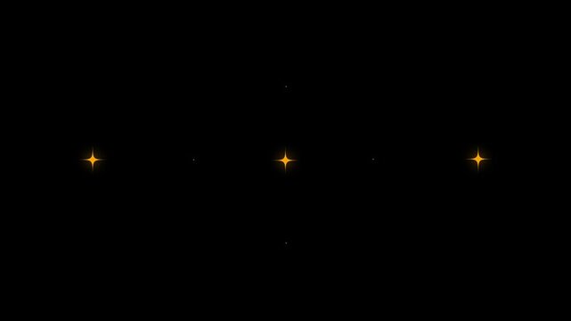 Sparkle twinkle star animation, glowing golden doodle stars, glitter shine bursts, retro flat vector style, blinking cartoon effects, chroma key green screen seamless festive loop  4K video