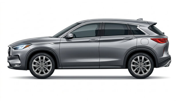 Luxury SUV car side view premium sport utility vehicle elegant modern automotive vector illustration isolated