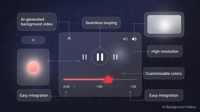 Futuristic Digital Interface Background Loop