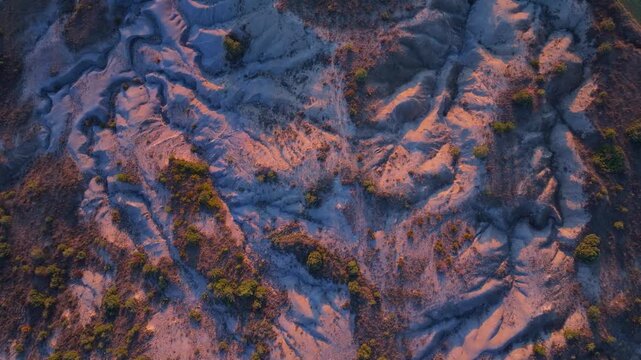 Aerial view from a drone of the agricultural landscape around the village of Bini&eacute;s in the La Jacetania region. Pyrenees. Huesca. Aragon. Spain. Europe.