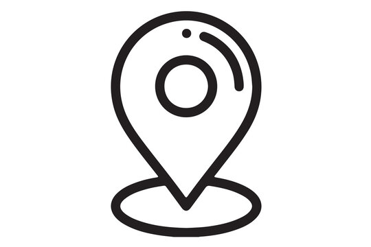 Minimalist Location Pin Marker Icon - GPS Map Navigation and Point of Interest