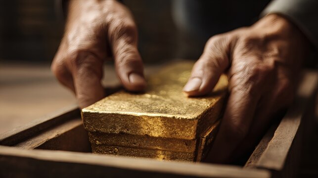 Master Auditor Assessing Density of 1kg Gold Bullion.