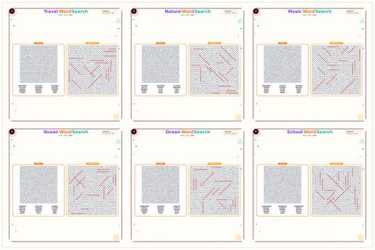 Puzzle worksheets for children with patterns and activities  