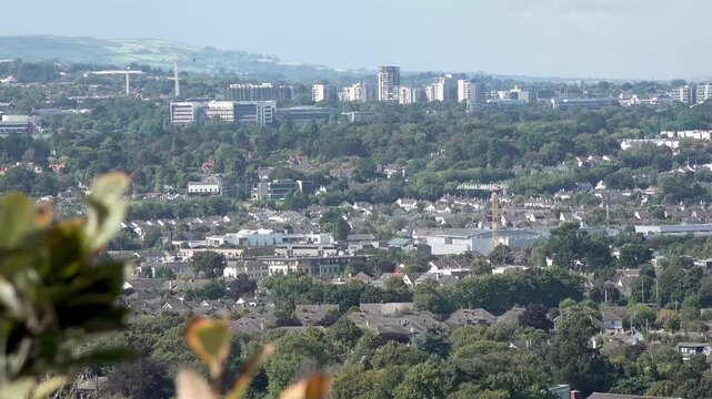 Aerial view of Dublin seen from Dalkey, Ireland