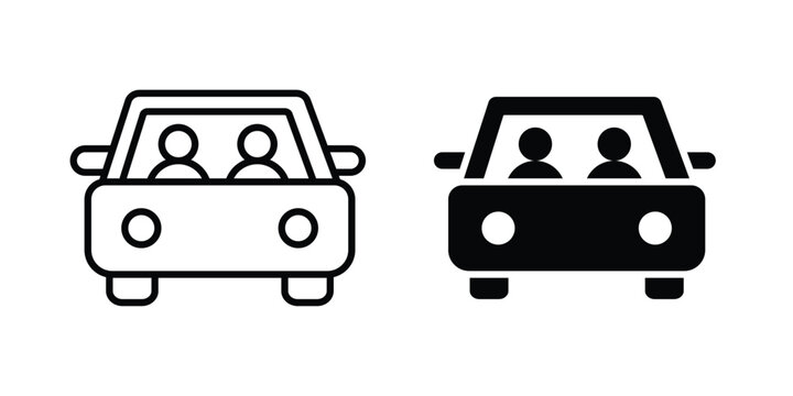 Carpool share icon or symbol for web and mobile