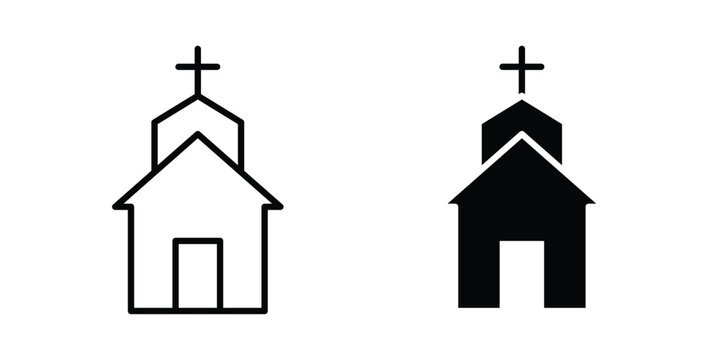 Church icon or symbol for web and mobile